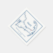 Serviette En Papier Monogram Ocean Edge Resort Cape Cod Mariage (Coin)