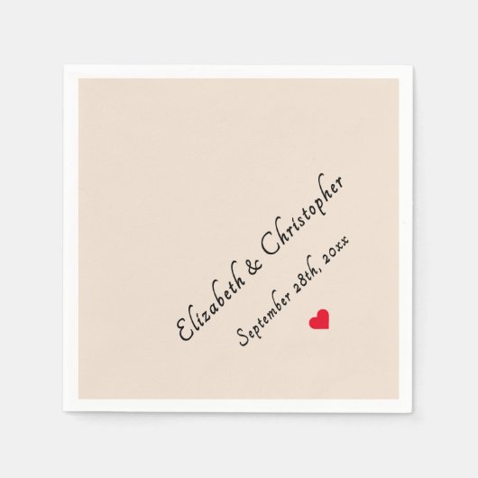 Serviette En Papier Monogram Rustic Earth Mariage Date Party Cocktail (Devant)