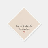 Serviette En Papier Monogram Rustic Earth Mariage Date Party Cocktail (Coin)