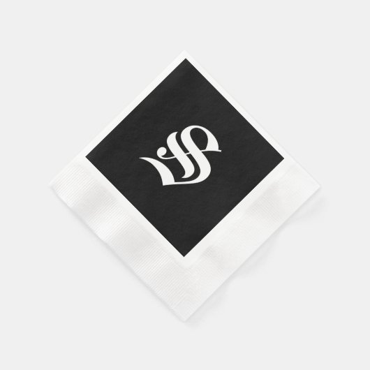 Serviette En Papier Monogram S, ancienne police anglaise, (Coin)