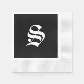 Serviette En Papier Monogram S, ancienne police anglaise, (Devant)