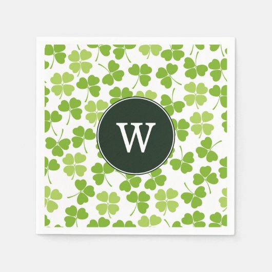 Serviette En Papier Monogram St. Patrick's Day Party Napkins (Devant)