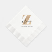 Serviette En Papier Monogram with Initial Z & Custom Name Personalized (Coin)