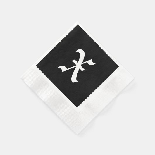 Serviette En Papier Monogram X, ancienne police anglaise, (Coin)