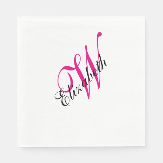 Serviette En Papier Monogramme (Devant)