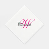 Serviette En Papier Monogramme (Coin)