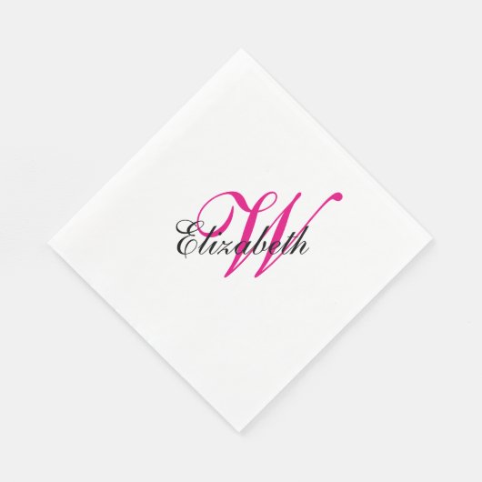 Serviette En Papier Monogramme (Coin)