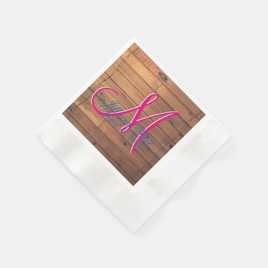 Serviette En Papier Monogramme 3d de mur de grange (Coin)