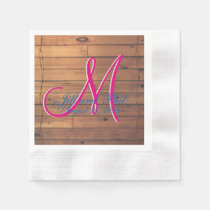 Serviette En Papier Monogramme 3d de mur de grange