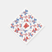 Serviette En Papier Monogramme 4 juillet Chiens À Ballons (Coin)