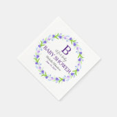 Serviette En Papier Monogramme B est pour le Baby shower (Coin)