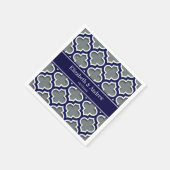 Serviette En Papier Monogramme blanc de nom de marine du Marocain #5DS (Coin)