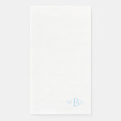 Serviette En Papier Monogramme bleu glace tout simplement élégant (Devant)