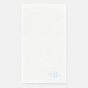 Serviette En Papier Monogramme bleu glace tout simplement élégant