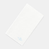 Serviette En Papier Monogramme bleu glace tout simplement élégant (Coin)