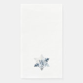 Serviette En Papier Monogramme bleu Icy simple Aquarelle Flèche de nei (Devant)