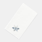 Serviette En Papier Monogramme bleu Icy simple Aquarelle Flèche de nei (Coin)