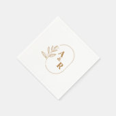 Serviette En Papier Monogramme Boho Terracotta papier de mariage perso (Coin)