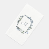 Serviette En Papier Monogramme botanique (Coin)