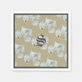 Serviette En Papier Monogramme Calla Lillies (Devant)