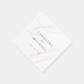 Serviette En Papier monogramme calligraphie classique Elegance (Coin)