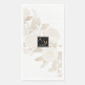 Serviette En Papier Monogramme chic mariage (Devant)