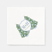 Serviette En Papier Monogramme Chinoiserie Arbre de Noël Wedding showe (Devant)
