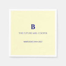 Monogramme classique en écriture Navy Blue