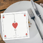 Serviette En Papier Monogramme Coeurs de jeu Mariage de carte<br><div class="desc">Un monogramme unique coeurs jouant style carte mariage design. Un design impressionnant qui utilise des éléments de jeu de cartes pour créer un design de papeterie mariage unique. Un élégant monogramme de mariage de coeur rouge. Un modèle d'une sorte de carte à jouer mariage de la serviette design avec des...</div>