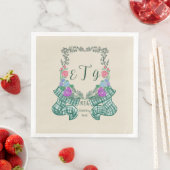 Serviette En Papier Monogramme Crest (En situation)