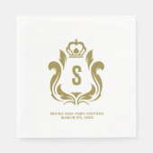 Serviette En Papier Monogramme D'Arête D (Devant)