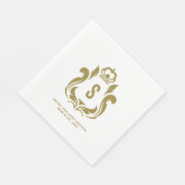 Serviette En Papier Monogramme D'Arête D (Coin)