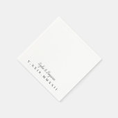 Serviette En Papier Monogramme | Date du Mariage numérique romain (Coin)