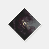 Serviette En Papier Monogramme de calligraphie de parties scintillant (Coin)