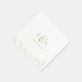 Serviette En Papier Monogramme de calligraphie de parties scintillant (Coin)