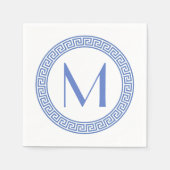 Serviette En Papier Monogramme de conception de clé grecque (Devant)