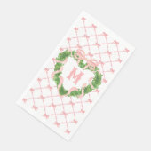 Serviette En Papier Monogramme de couronne cardiaque du grand-millénai (Coin)