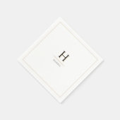 Serviette En Papier Monogramme de famille élégant et moderne de luxe (Coin)