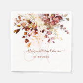 Serviette En Papier Monogramme de gomme de automne rustique Eucalyptus (Devant)