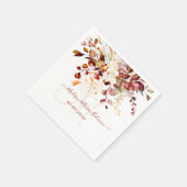 Serviette En Papier Monogramme de gomme de automne rustique Eucalyptus (Coin)