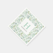 Serviette En Papier Monogramme de la famille Spring Meadow (Coin)