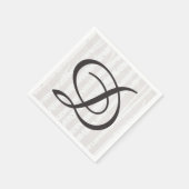 Serviette En Papier Monogramme de mariage en bois rustique de bouleau  (Coin)