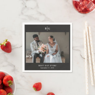 Serviette En Papier Monogramme de mariage personnalisé Photo Meilleur