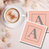 Serviette En Papier Monogramme de pêche