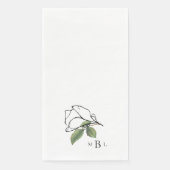 Serviette En Papier Monogramme De Souche Simple Contemporain (Devant)