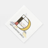 Serviette En Papier Monogramme de style néoplasticisme frappant. Lettr (Coin)