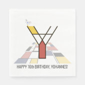 Serviette En Papier Monogramme de style néoplasticisme frappant. Lettr (Devant)