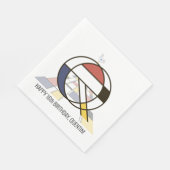 Serviette En Papier Monogramme de style néoplasticisme frappant. Lettr (Coin)