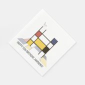 Serviette En Papier Monogramme de style néoplasticisme frappant. Lettr (Coin)