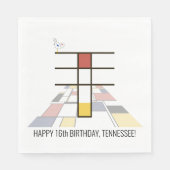 Serviette En Papier Monogramme de style néoplasticisme frappant. Lettr (Devant)